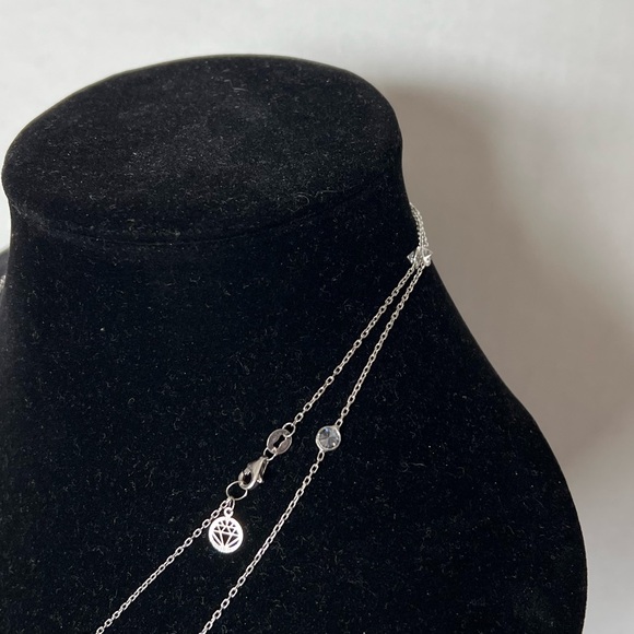 GABI RIELLE Sterling Silver Cubic Zirconia Station Wrap Long Necklace - Picture 5 of 10
